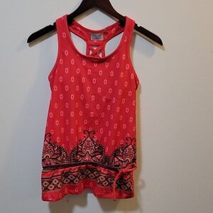 NWOT Athleta Red Boho Swim Top-XXS